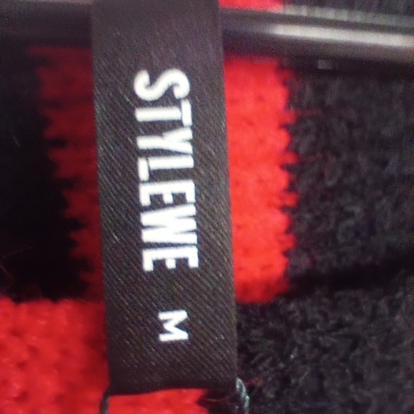 Stylewe NWT Color Block Boat Neck Dolman Batwing Sleeve Sweater Size Medium - Picture 11 of 12